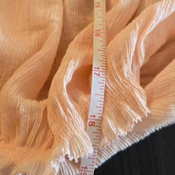 Joie Designer Off The Shoulder Textured Ruched Pink Blouse Medium - Picture 5 of 7